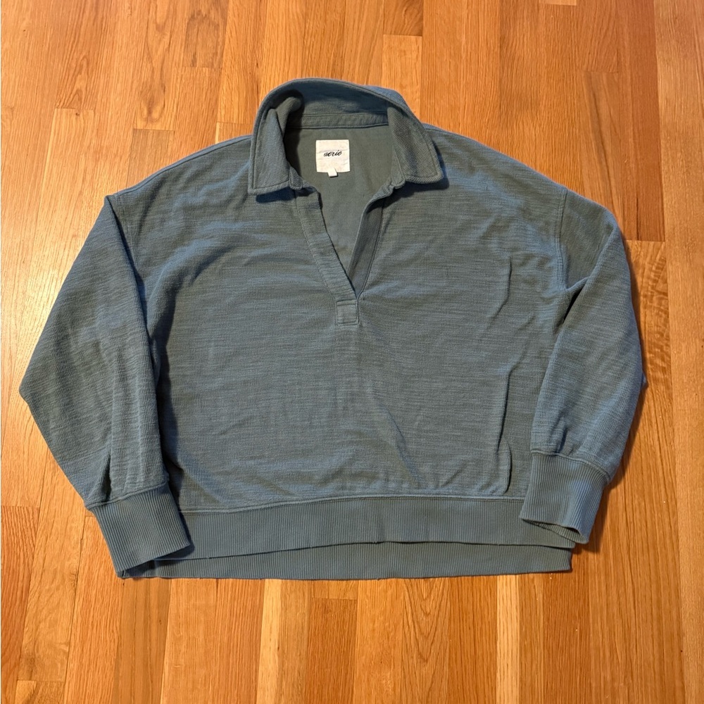 Aerie green oversized top size small